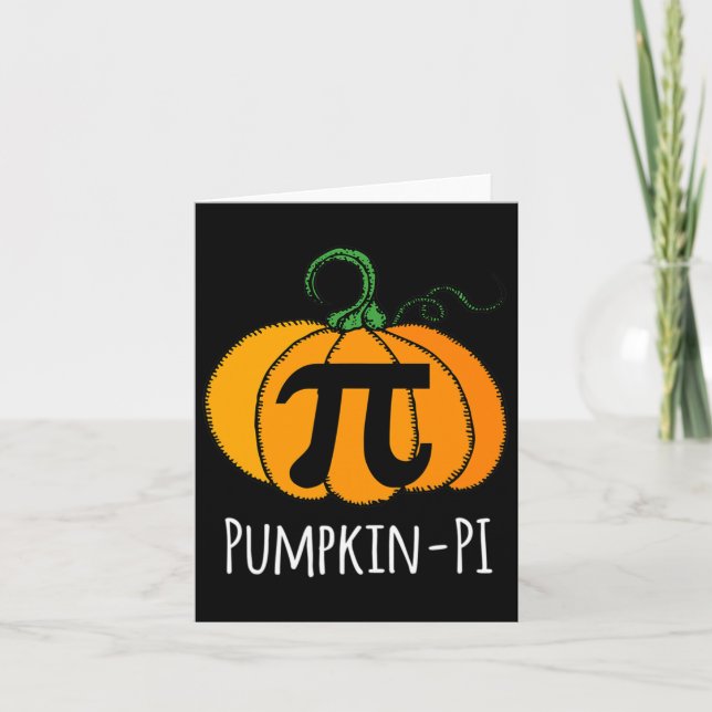 Fun Pumpkin Pi Halloween Costume Math Day Orange  Card (Front)