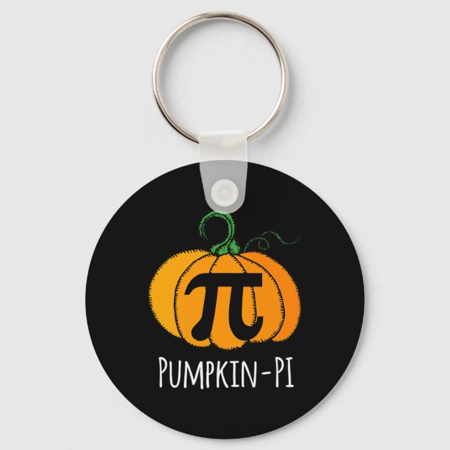 Fun Pumpkin Pi Halloween Costume Math Day Orange  Key Ring (Front)