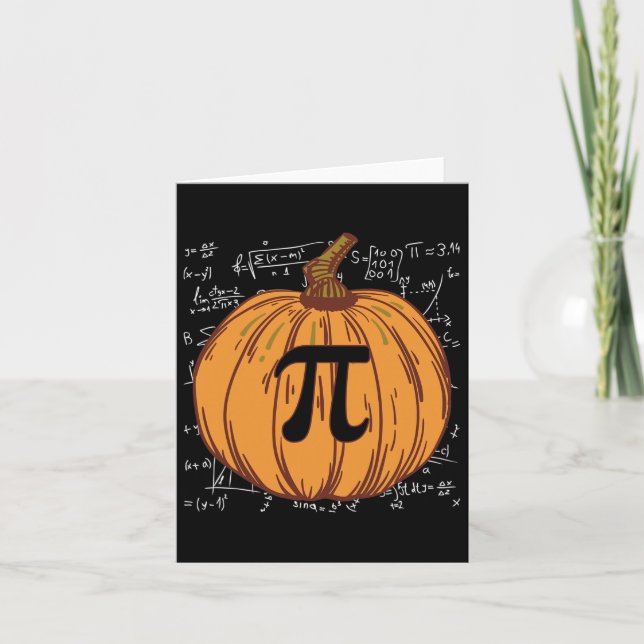 Fun Pumpkin Pie Halloween Fall Thanksgiving Pumpki Card (Front)