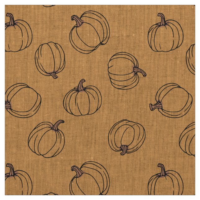Fun Pumpkins Orange Fabric (Swatch)