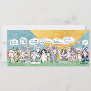 Fun Pun Bunnies Easter Custom Flat Card