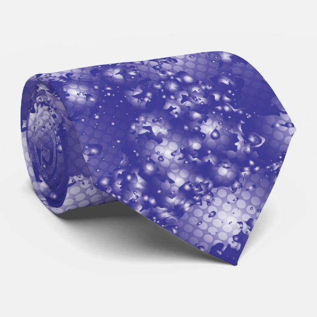 Fun PURPLE Abstract Ink Super Splash pattern Tie (Rolled)