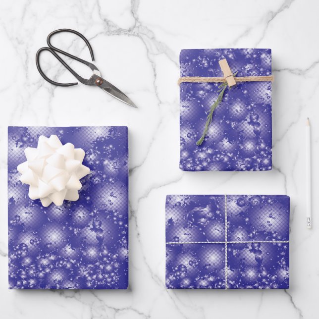 Fun PURPLE Abstract Ink Super Splash pattern Wrapping Paper Sheet (Front)