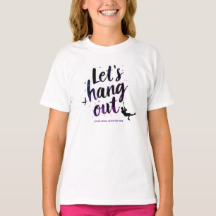 Fun Purple Black Zipline Adrenaline Brush Script T-Shirt