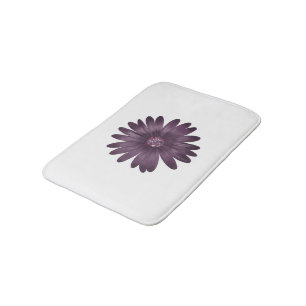 Fun purple daisy with glitter centre bath mat