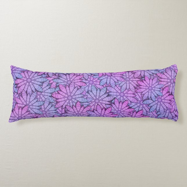 Fun Purple Flowers Body Cushion (Front)