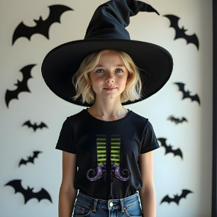 Fun Purple & Green Whimsical Wicked Witch Tri-Blend Shirt
