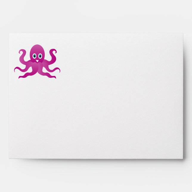 Fun purple octopi envelope (Front)