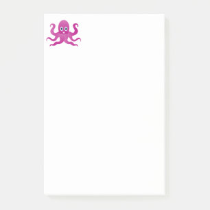 Fun purple octopi post-it notes