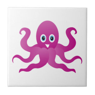 Fun purple octopi tile