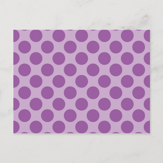 Fun Purple on Purple Polka Dots Patterns Gifts Postcard (Front)