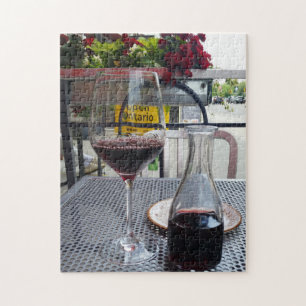 Fun! Puzzle - Glass of Wine on Patio