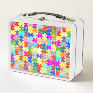 Fun Puzzle Metal Lunch Box