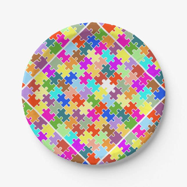 Fun Puzzle Paper Plate (Front)