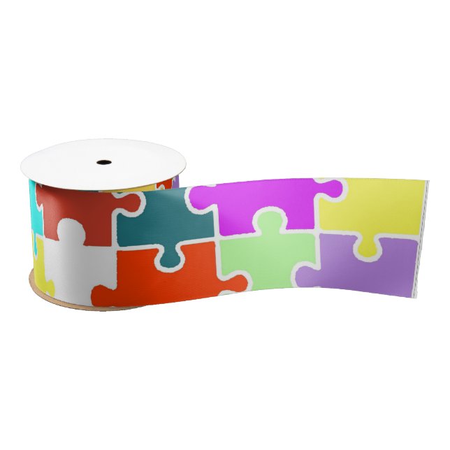 Fun Puzzle Satin Ribbon (Spool)