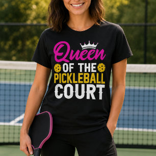Fun Queen of the Pickleball Court T-Shirt