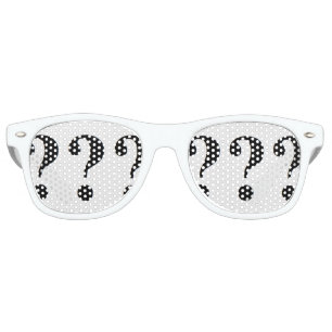 Fun Question-Mark Party Retro Sunglasses