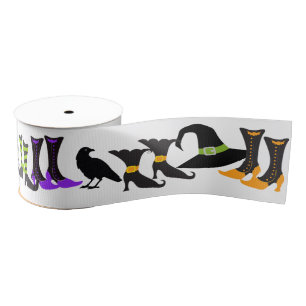 Fun Quirky Halloween Ribbon Grosgrain Ribbon