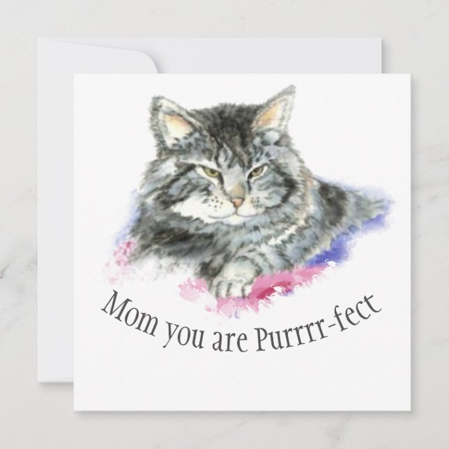 Fun Quote for that Perfect Mother Cute Cat (Front)