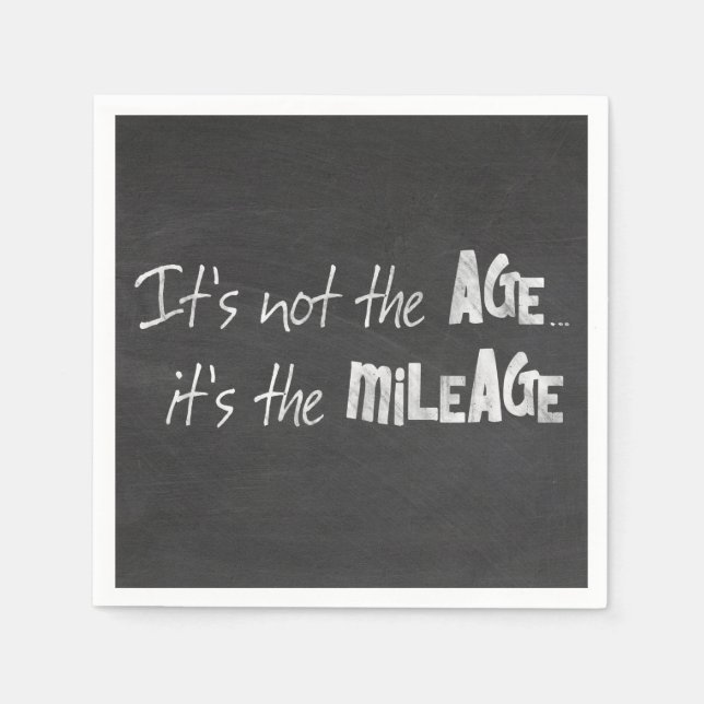 fun quote on black chalkboard napkin (Front)