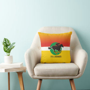 FUN - Racehorse Jockey - I AM A WINNER Cushion