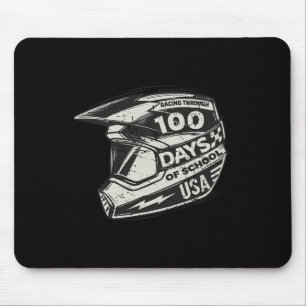 Fun Racing Through 100 Days of School - Race Helme Mouse Pad