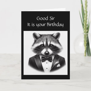 Fun Racoon Have a Jolly Good Time Card