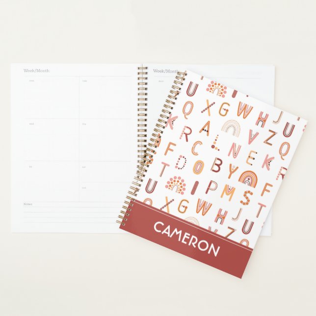 Fun Rainbow Alphabet Pattern Planner (Display)
