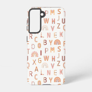 Fun Rainbow Alphabet Pattern Samsung Galaxy Case