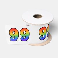 Fun, Rainbow Pattern "99" Event Number (Grey)