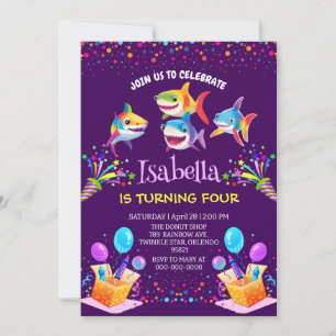 Fun rainbow shark balloon birthday party boy