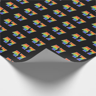 Fun Rainbow Spectrum Pattern "47" Event Number Wrapping Paper