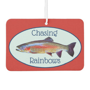 Fun Rainbow Trout "Chasing Rainbows" Car Air Freshener