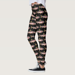 Fun Rainbow Trout Love Fly Fishing Ichthyology Leggings