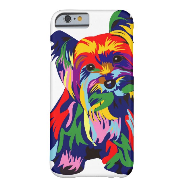 Fun Rainbow Yorkie Case-Mate iPhone Case (Back)