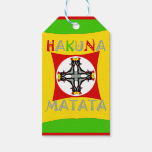 Fun Rasta Colour Red Golden Green Inspirational Ar Gift Tags
