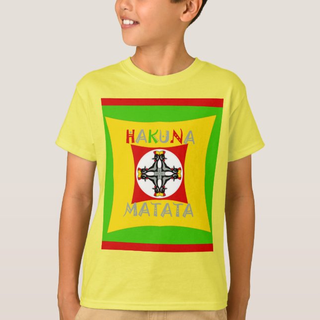 Fun Rasta Colour Red Golden Green T-Shirt (Front)