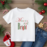Fun Red and Green Merry and Bright Baby Christmas