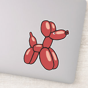 Fun red balloon dog animal design