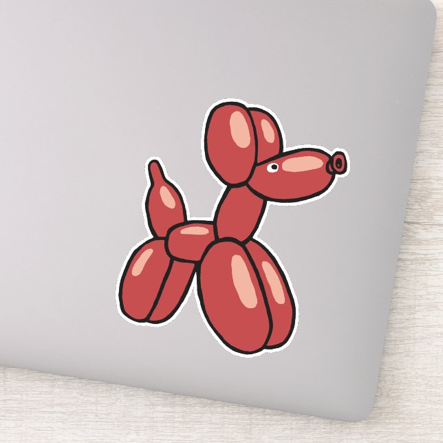 Fun red balloon dog animal design (Detail)