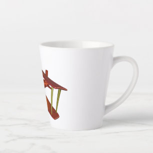 Fun Red Bi-plane Aviation Aerospace Flight Latte Mug
