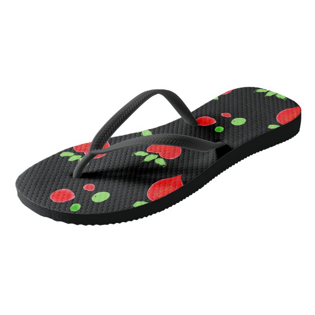 Fun Red Hearts Jandals (Angled)