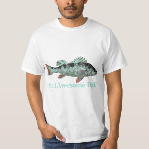 Fun Reel Awesome Dad Fishing Perch T-Shirt