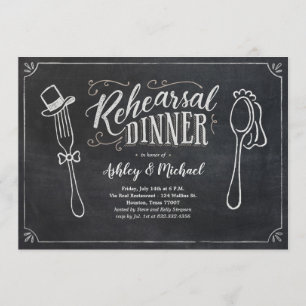 Fun Rehearsal Dinner Invitations - Chalkboard