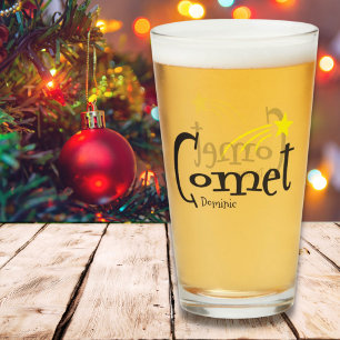 Fun Reindeer Comet Shooting Star Christmas Glass