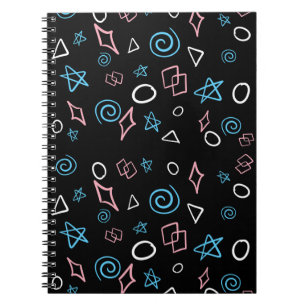 Fun repeating pattern in the trans flag colours! notebook