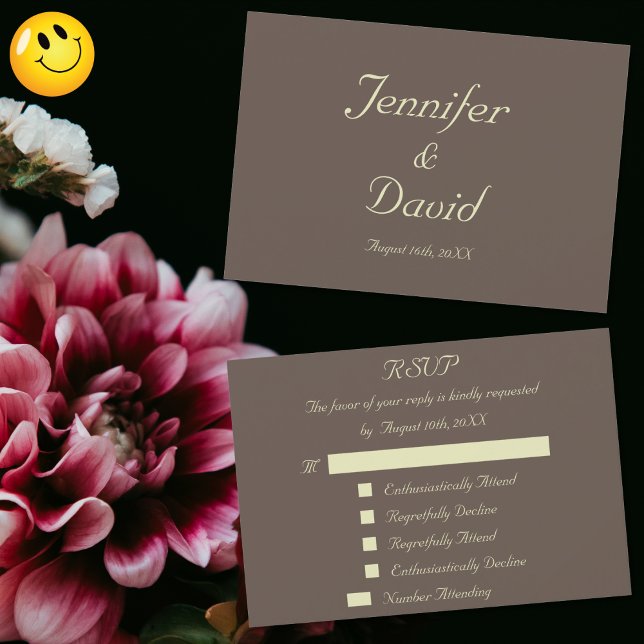Fun Reply Response Custom Wedding RSVP Invitation (Fun Reply Response Custom Wedding RSVP Invitation)