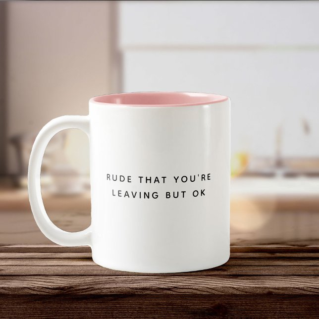 Fun Retirement Coworker Leaving Cute Trendy Quote Two-Tone Coffee Mug (Creator Uploaded)