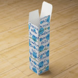 Fun Retirement Goodbye Tension Quote Blue Wine Box<br><div class="desc">A funny colourful retirement wine box with a fun retirement quote " Goodbye tension, hello pension" with a blue polka dot background . A lovely humourous box for those retirement bottles of fizz for family, friends and work colleagues .Can be customised by changing the quote then personalise by adding the...</div>