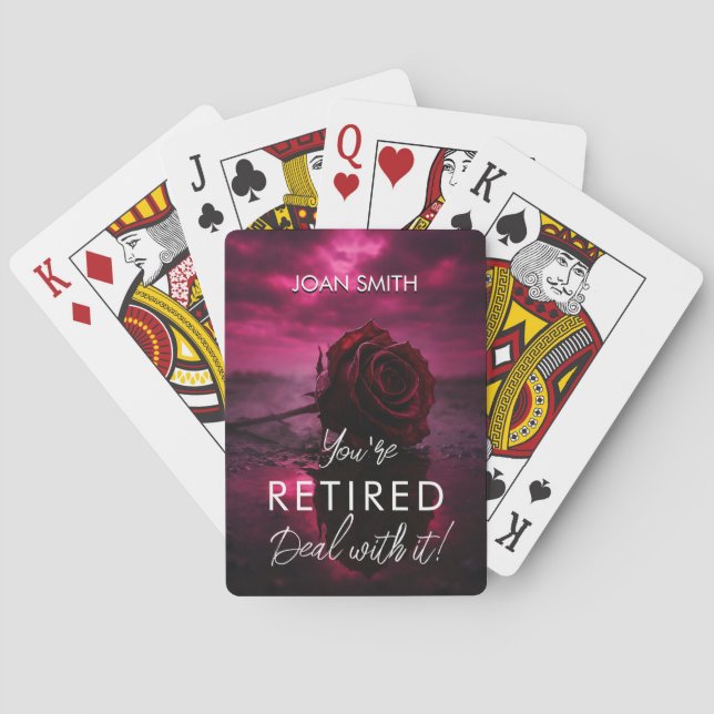 Fun Retirement Playing Cards | Custom Personaliz (Back)